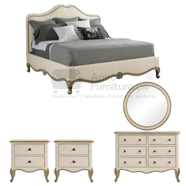 Buy Shereen Double Bed Set (5 Piece) at Best Price Online in Pakistan on Apnafurniture.pk (Pakistan)