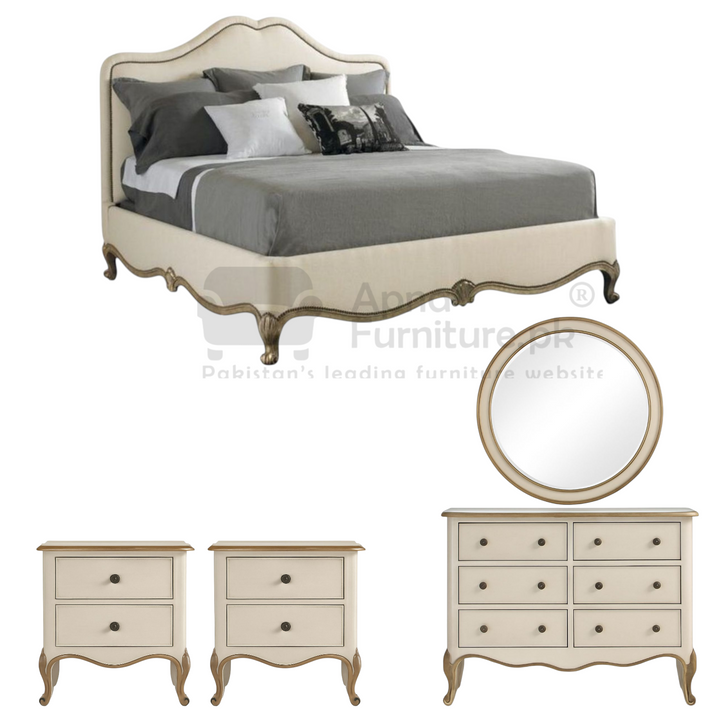 Buy Shereen Double Bed Set (5 Piece) at Best Price Online in Pakistan on Apnafurniture.pk (Pakistan)