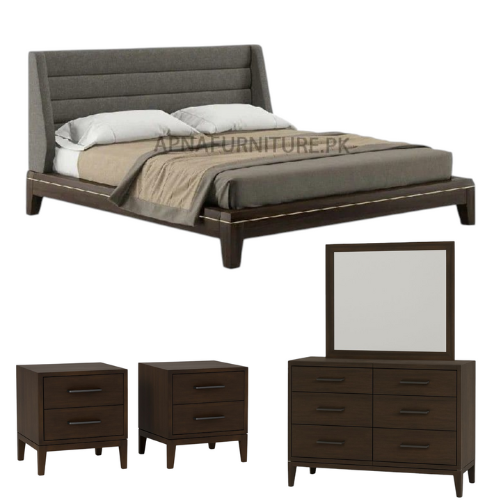 Buy Berfin Double Bed Set 5 Piece at Best Price Online in Pakistan on Apnafurniture.pk (Pakistan)