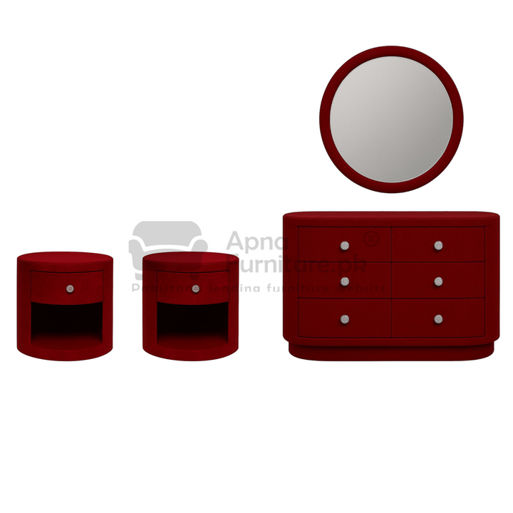 Buy Abeer Round Bed Set (5 Piece) at Best Price Online in Pakistan on Apnafurniture.pk (Pakistan)