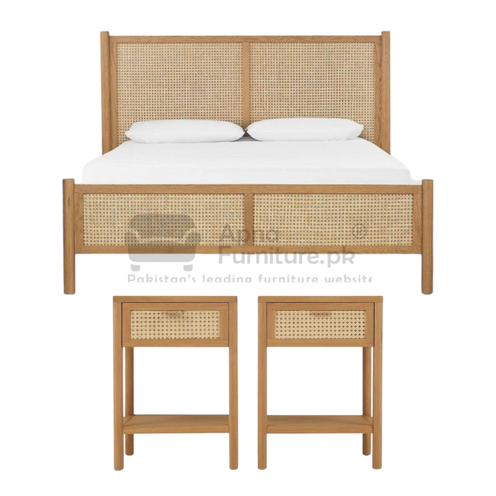 Buy Enver 5 Piece Rattan Bed Set at Best Price Online in Pakistan on Apnafurniture.pk (Pakistan)