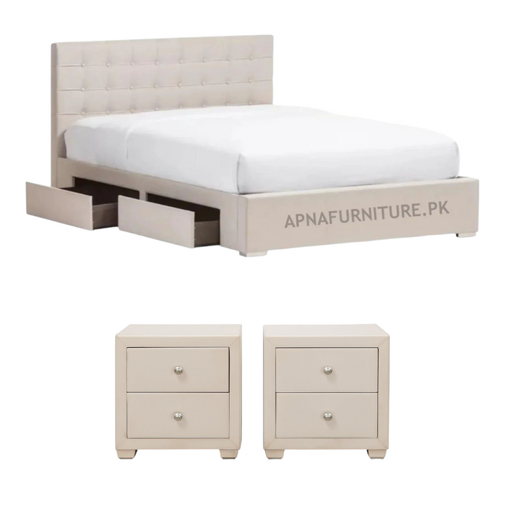 Buy Beril Double Bed Set (5 Piece) at Best Price Online in Pakistan on Apnafurniture.pk (Pakistan)