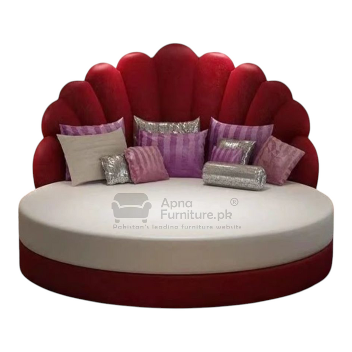 Buy Abeer Round Bed Set (5 Piece) at Best Price Online in Pakistan on Apnafurniture.pk (Pakistan)