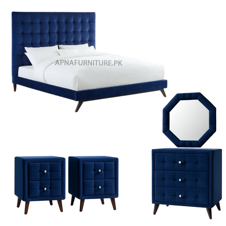 Buy Nilofer Double Bed Set 5 Piece at Best Price Online in Pakistan on Apnafurniture.pk (Pakistan)