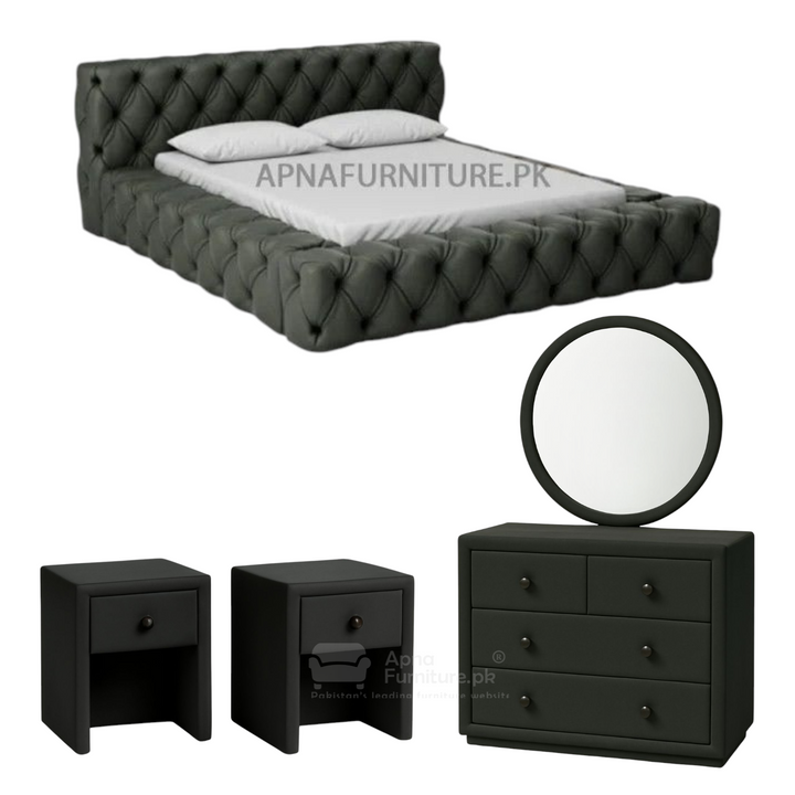 Buy Bina 5 Piece Double Bed Set at Best Price Online in Pakistan on Apnafurniture.pk (Pakistan)