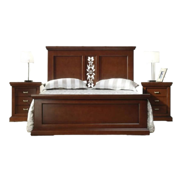 Elegant Queen Bed with two side tables