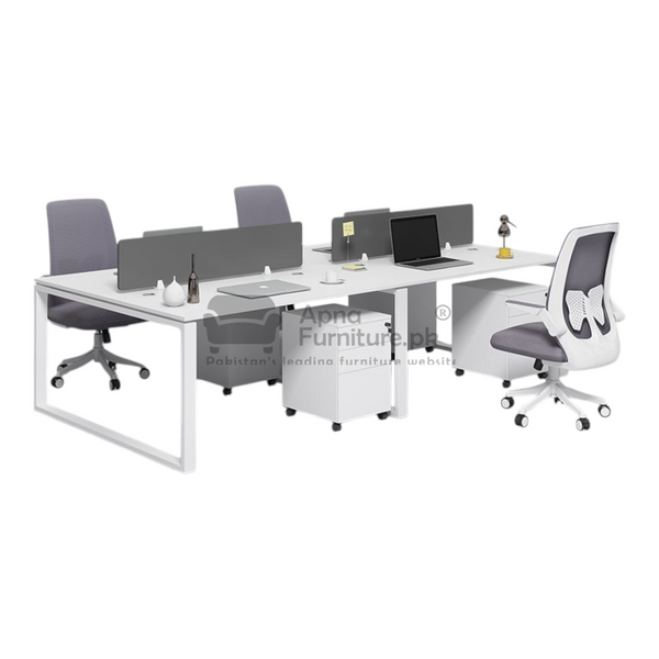 Buy Mint Office Table with Storage Drawers (4 Persons - 8 x 4 ft) at Best Price Online in Pakistan on Apnafurniture.pk (Pakistan)