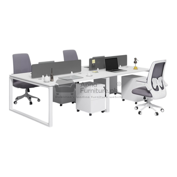 Buy Mint Office Table with Storage Drawers (4 Persons - 8 x 4 ft) at Best Price Online in Pakistan on Apnafurniture.pk (Pakistan)