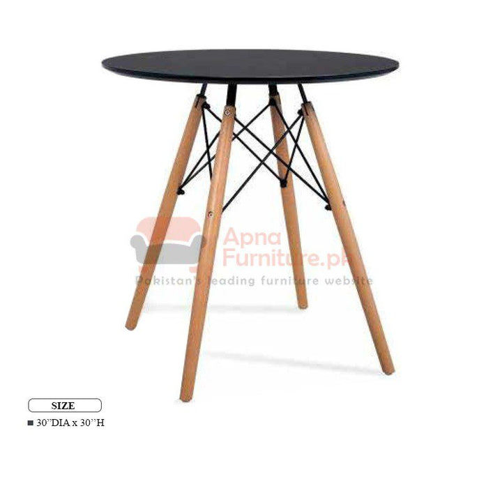 Coco Round Table (Black Top) Apnafurniture.pk Restaurant Tables
