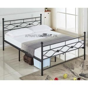 iron bed with powder coating paint