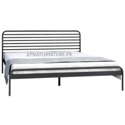 simple metal double bed
