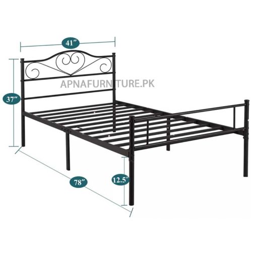 simple iron bed
