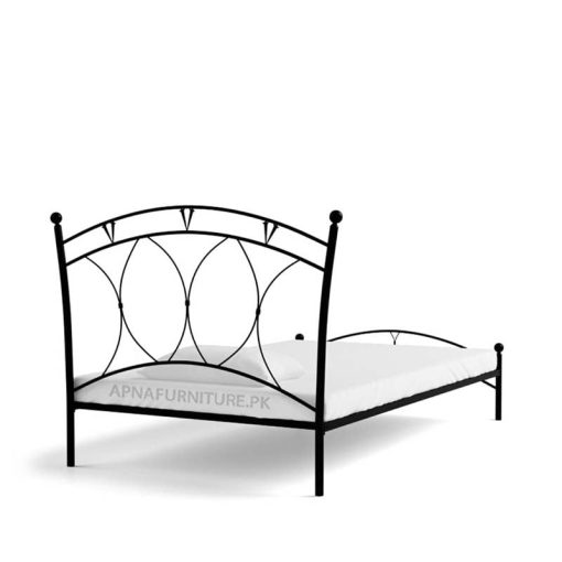 iron single bed with mattress