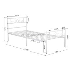 iron bed for single person with iron frame