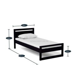 Black colour single bed available for sale online