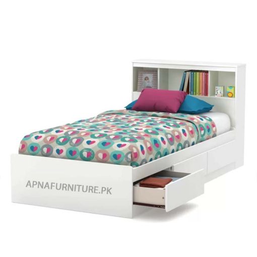 single bed with three drawers