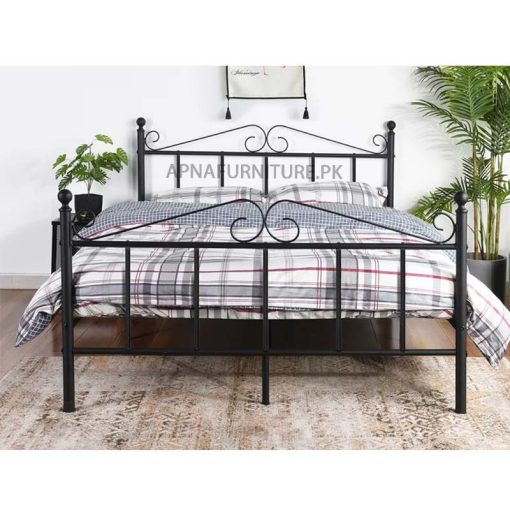 iron bed in black colour
