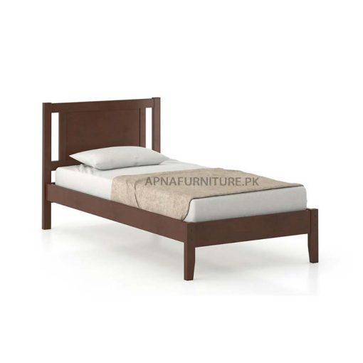wooden single bed