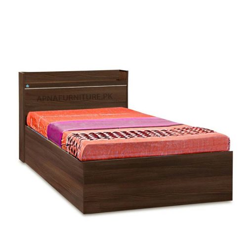 single bed in laminated wood