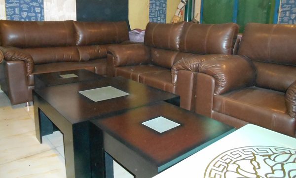 Leather Sofa In Stan Contact, Affordable Brown Leather Couch
