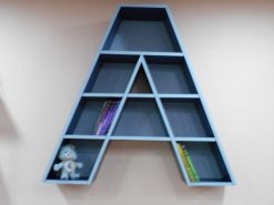 A shaped book rack
