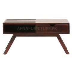 wooden center table with drawer