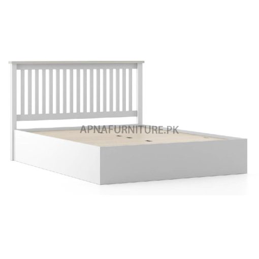 double bed in white colour