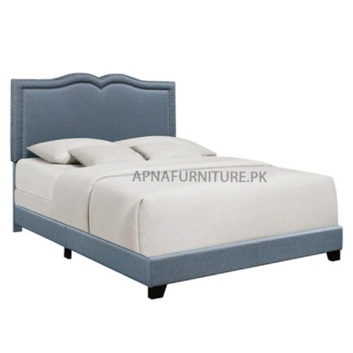 double bed design in foam padded upholstery