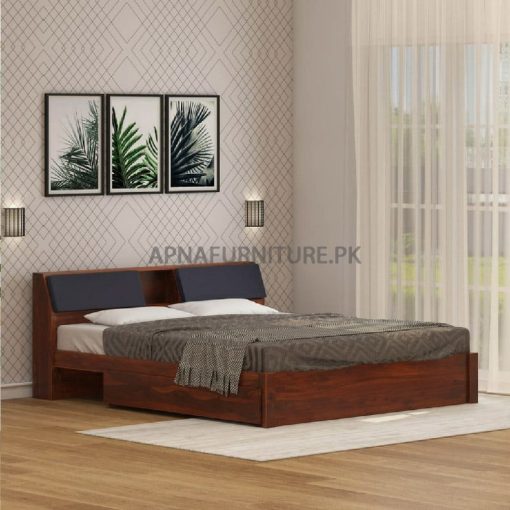 double bed with storage