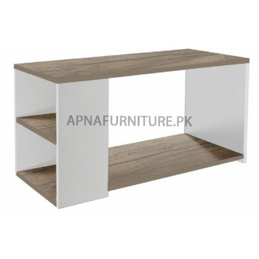 coffee table with shelves