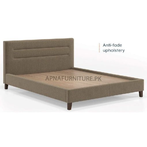 foam padded upholstered double bed