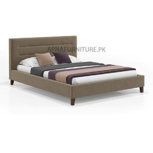 double bed with upholstery