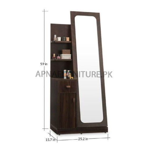 dimensions of dressing table with slanting drawer