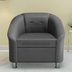 single seater sofa with metal legs