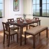 wooden dining table design for 6 persons