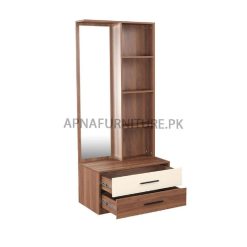 dressing table with shelves