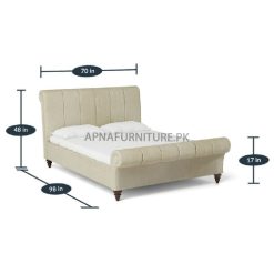 upholstered double bed dimensions