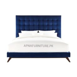 double bed in elegant design and cushioned back