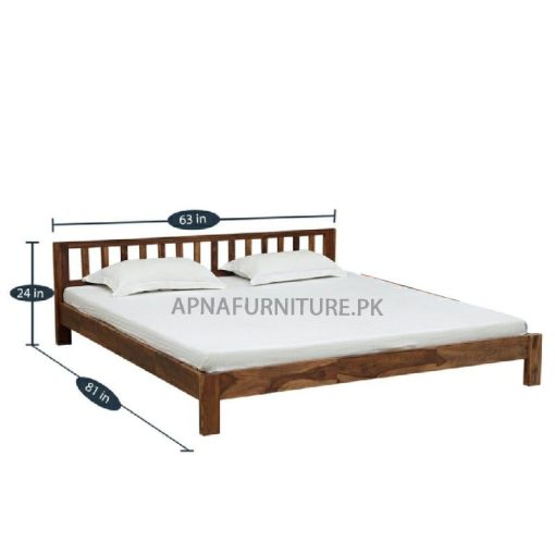 wooden double bed dimensions
