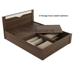 Storage space in ruby double bed