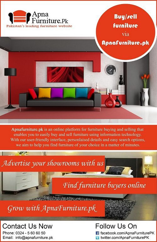 Apnafurniture.pk pamphlet is out to go in the market