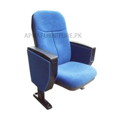 Auditorium Chair in blue color with foldable seat