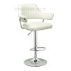 White bar stool with adjustable height