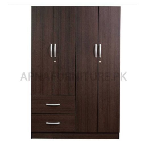 Four door cupboard with drawers and hanging facility