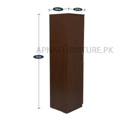single door wardrobe in laminated engineered wood
