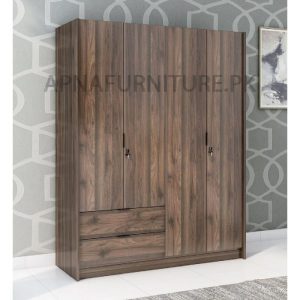 four door cupboard in laminated engineered wood