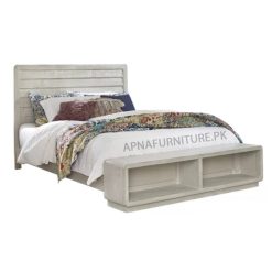 double bed in deco paint chalk finish