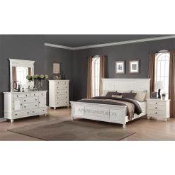 solid wood double bed set