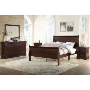 solid wood double bed set for wedding