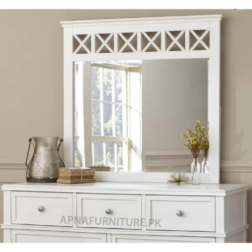 dressing table mirror in deco paint finish